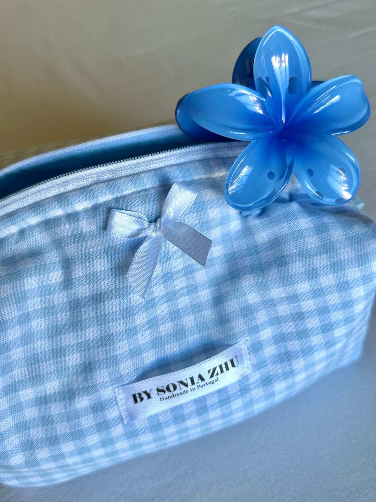 Blue Vichy Pouch