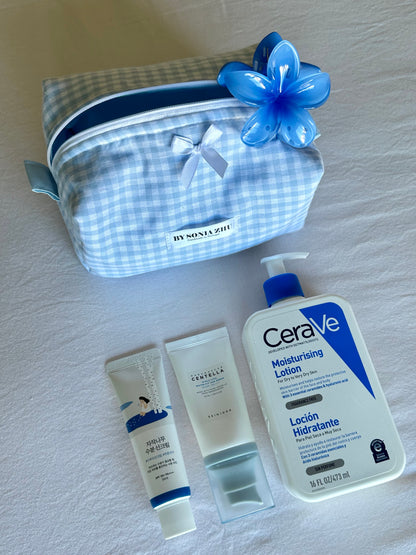 Blue Vichy Pouch